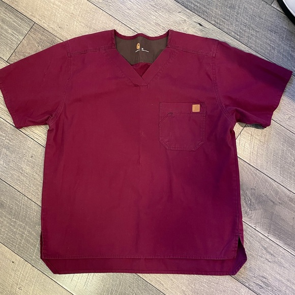 Mens Burgundy Scrub Uniform Set - Picture 2 of 14